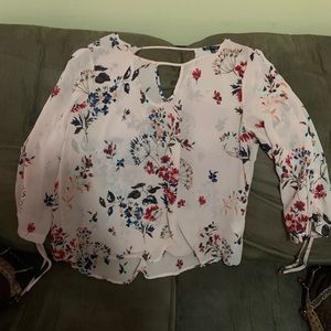 Light Pink Floral Spring Blouse